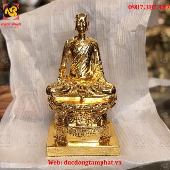 Tượng Phật Hoàng Trần Nhân Tông bằng đồng mạ vàng 24k