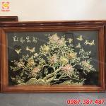 Tranh Vinh Hoa Phú Qúy Chạm Tam Khí Tinh Xảo 1m3
