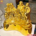 Tượng tam đa, tượng phúc lộc thọ bằng đồng mạ vàng 24k