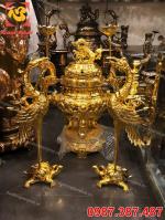 Đỉnh đồng, bộ đỉnh đồng mạ vàng 24k