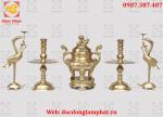 Đỉnh đồng, ngũ sự đỉnh đồng vàng cao 50cm