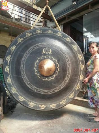 Chiêng đồng, đúc chiêng đồng đường kính 1m5