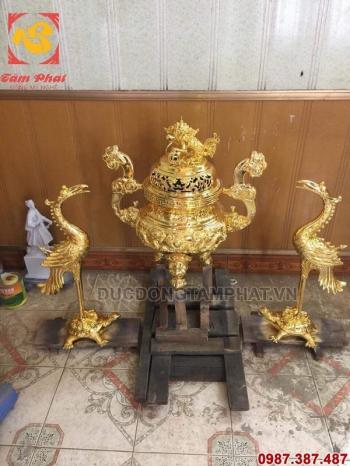 Đỉnh đồng mạ vàng sang trọng, đẹp mắt