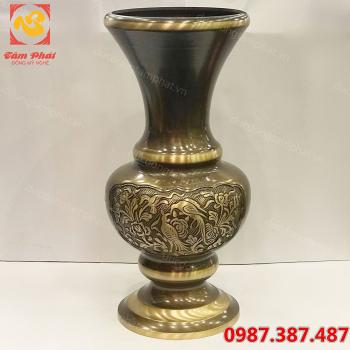 Lọ hoa đồng vàng 2 công nghệ