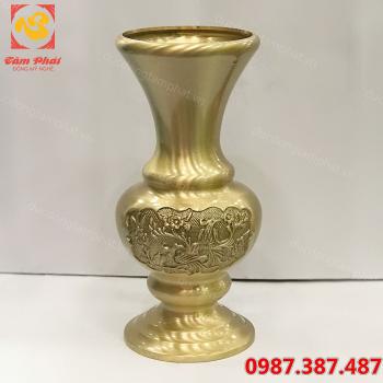 Lọ hoa đồng vàng màu mộc