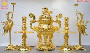 Ngũ sự đồng vàng mạ vàng 24k