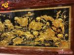 Tranh hoa sen mạ vàng 24k