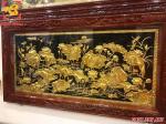 Tranh hoa sen mạ vàng 24k