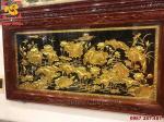 Tranh hoa sen mạ vàng 24k