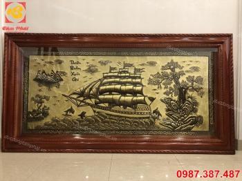Tranh đồng Thuận Buồm Xuôi Gió 2m3 đẹp tinh xảo