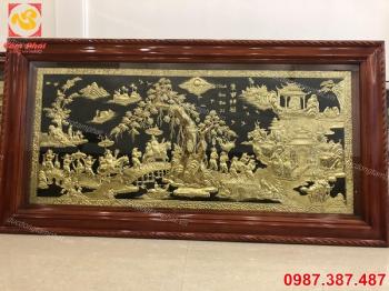 Tranh Vinh Quy Bái Tổ bằng đồng 2m3 x 1m2