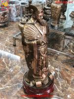 Tượng Khổng Minh Cao 70cm Bằng Đồng Đỏ 
