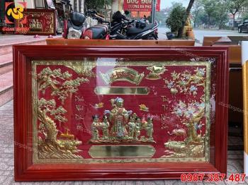 Tranh mừng thọ bằng đồng 1m2 thúc thủ công