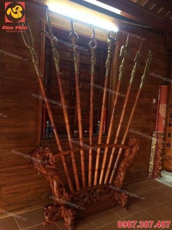 Bộ bát bửu bằng đồng nguyên chất cao 2m2