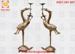 Hạc thờ bằng đồng, đôi hạc thờ bằng đồng cao 50 cm
