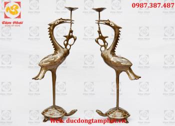 Hạc thờ bằng đồng, đôi hạc thờ bằng đồng cao 50 cm
