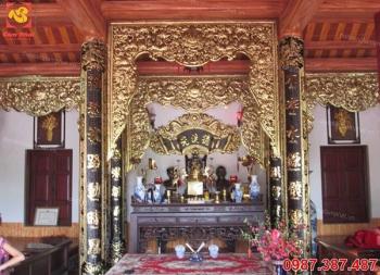 Hoành phi câu đối bằng đồng vàng nguyên chất, thiết kế tinh xảo