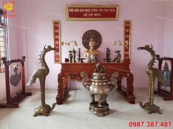 Mẫu hoành phi câu đối thường dùng cho phòng thờ Bác
