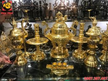Đồ thờ cúng thếp vàng 9999 hình thức đẹp mắt, sắc màu rực rỡ