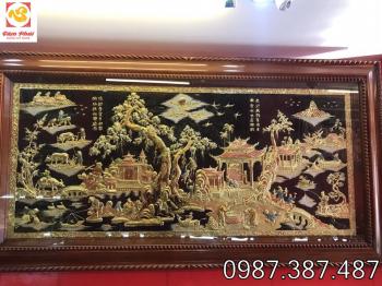 Tranh Phong Thủy: Tranh Đồng Quê Cực Đẹp - Kích Thước 2m3