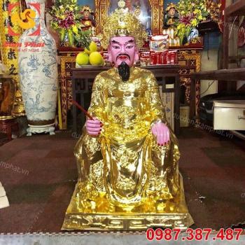 Đúc tượng Vua bằng đồng thếp vàng 9999 đặt tại đền miếu.!!!