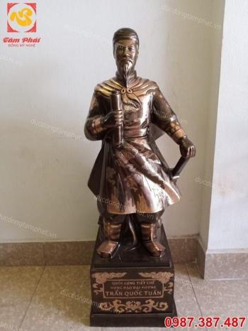 Tượng Trần Hưng Đạo cao 90cm phớt nỉ cao cấp.!!