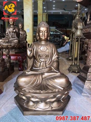 Tượng Phật Adida cao 1m đồng đỏ tuyệt đẹp, có hồn.!!
