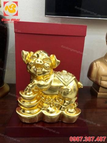 Tượng heo vàng phú quý cao cấp mang lại phú quý, thịnh vượng