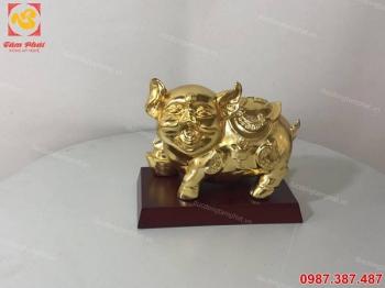 Linh vật heo phong thuỷ kích hoạt tài lộc mạ vàng tuyệt đẹp.!!