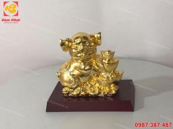 Linh vật heo phong thuỷ đại cát đại lợi mạ vàng tuyệt đẹp.!!