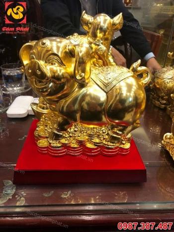 Mẫu Heo phong thuỷ đứng trên tiền dài 23cm cực đẹp.!!