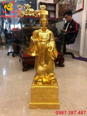 Tượng đồng Nguyễn Trãi thếp vàng 9999 cao 70cm đẹp tinh xảo.!!