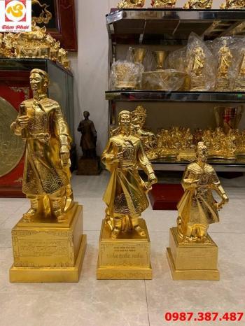 Tượng Trần Hưng Đạo mạ vàng 24k đủ kích thước, mẫu chuẩn quốc gia..!