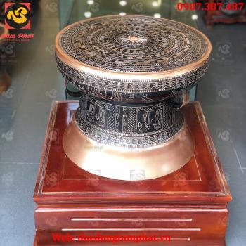 Trống đồng, quả trống đồng đỏ đường kính 50 cm