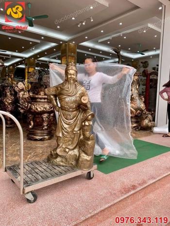 Đúc tượng đồng Quan Công, Quan Vũ, Quan Vân Trường cao 1m2 tuyệt đẹp..!