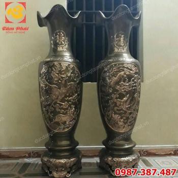 Đúc lọ lộc bình bằng đồng cỡ lớn chạm tứ quý đủ kích thước..!