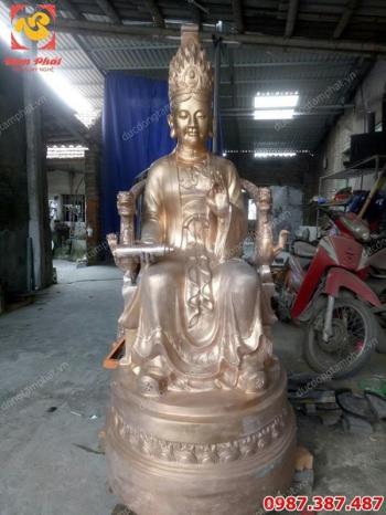 Tượng đồng Mẫu Cửu Trùng Thiên cao 1m5 cho đền..!