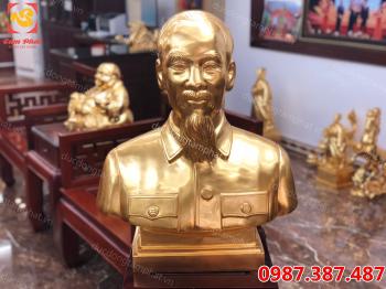 Tượng Bác Hồ, tượng Bác Hồ bằng đồng thếp vàng 9999