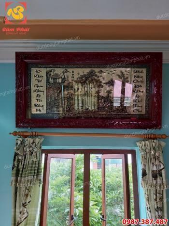 Bức tranh đồng ghi nhớ công lao cha mẹ chuyển thể bên bức tranh Vinh Quy Bái Tổ tuyệt đẹp..!