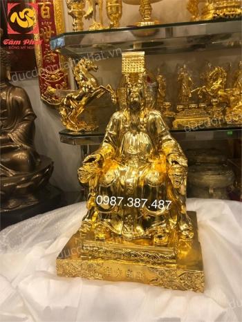 Tượng đồng vua cha Ngọc Hoàng cao 60cm bằng đồng mạ vàng 24k cực tinh xảo..!
