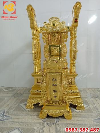 Ngai thờ bằng đồng mạ vàng 24k và bài vị bằng đồng giá xưởng..!