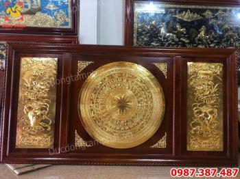 Mặt trống đồng khung gỗ gụ 3m x 1m5 bàn giao công an tỉnh Sóc Trăng.!
