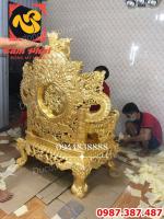 Dát vàng 9999 trên Ghế Gỗ - Bàn Gỗ.! Nhận dát vàng trên đồ gỗ.!