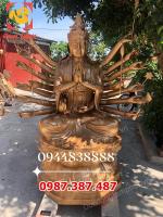 Tượng đồng Phật Chuẩn Đề cao 2m nặng 800kg hoàn thiện trang nghiêm