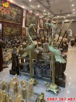 Hạc đồng- đúc hạc đồng cao 2m1 mạ vàng giao chị Hiền Sài Gòn.!