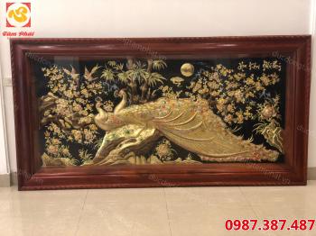 Tranh Đồng, Tranh Hoa Khai Phú Qúy Đẹp Nhất 2m3