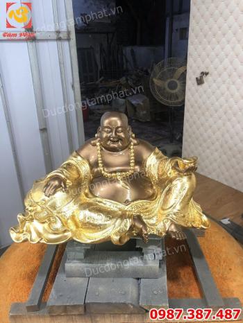 Tượng Phật Di Lặc bằng đồng dát vàng 9999 giá xưởng.!