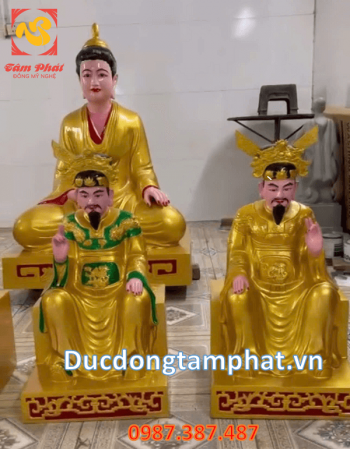 Tượng Diêm Vương, tượng Thánh Mẫu Liễu Hạnh cao 1m06 bằng đồng đỏ