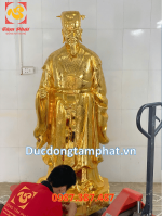 Đúc tượng Quan Vân Trường, tượng Khổng Minh cao 2m mạ vàng lắp đặt tại Hải Dương