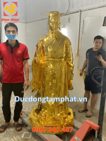 Đúc tượng Quan Vân Trường, tượng Khổng Minh cao 2m mạ vàng lắp đặt tại Hải Dương